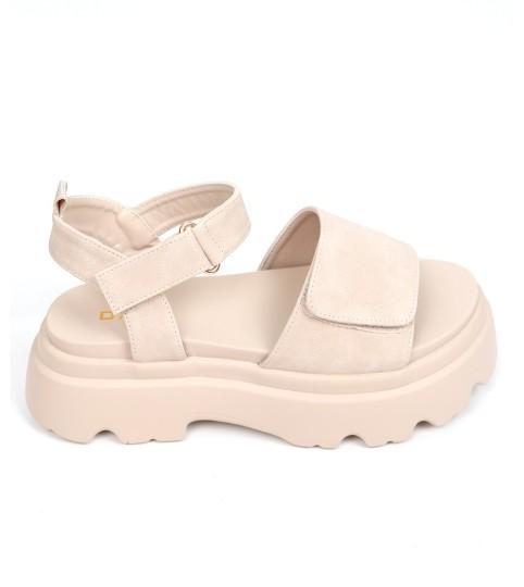 Sandales compensées à bride Velcro Réf: 80021-4