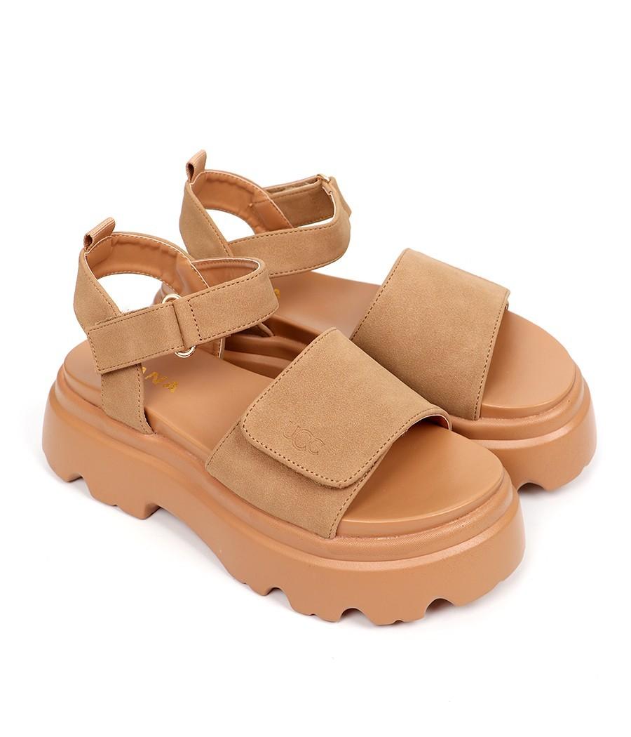 Sandales compensées à bride Velcro Réf: 80021- 4