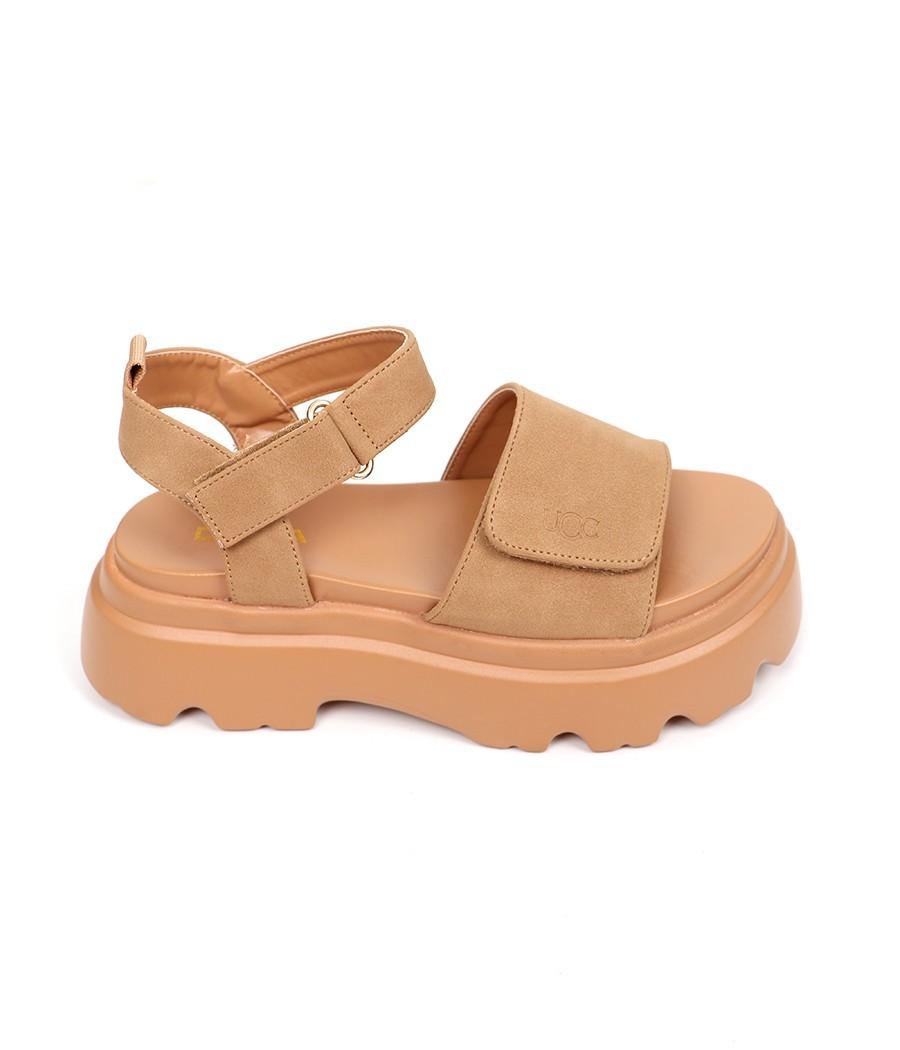 Sandales compensées à bride Velcro Réf: 80021- 4