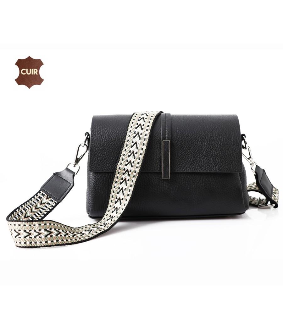 Sac à Bandoulière en Vrai Cuir: 91921