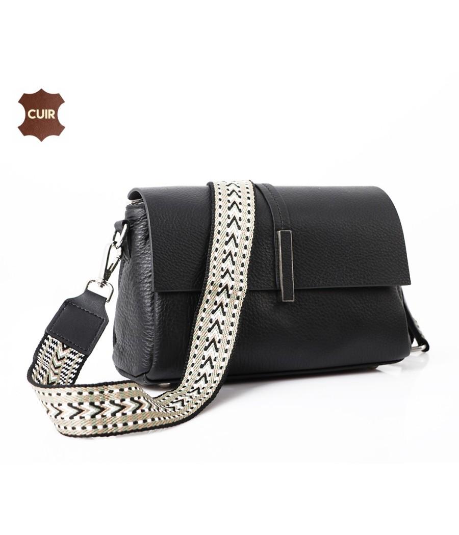 Sac à Bandoulière en Vrai Cuir: 91921