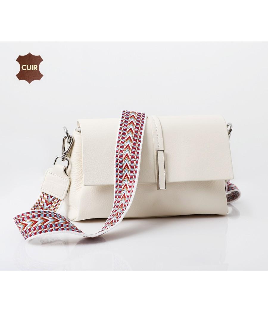 Sac à Bandoulière en Vrai Cuir: 91921