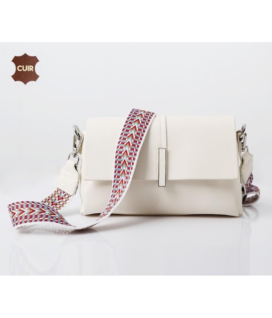 Sac à Bandoulière en Vrai Cuir: 91921