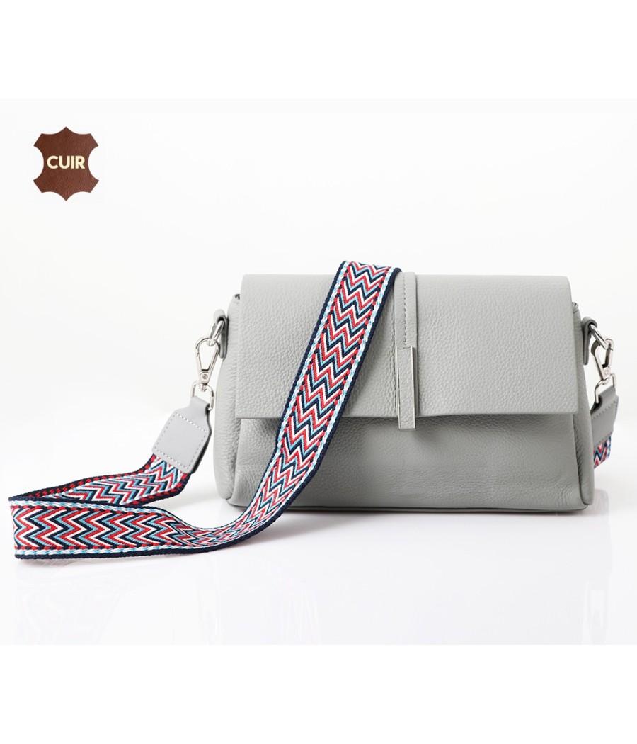 Sac à Bandoulière en Vrai Cuir: 91921