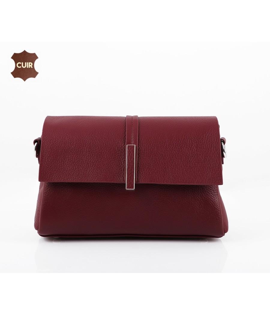 Sac à Bandoulière en Vrai Cuir: 91921