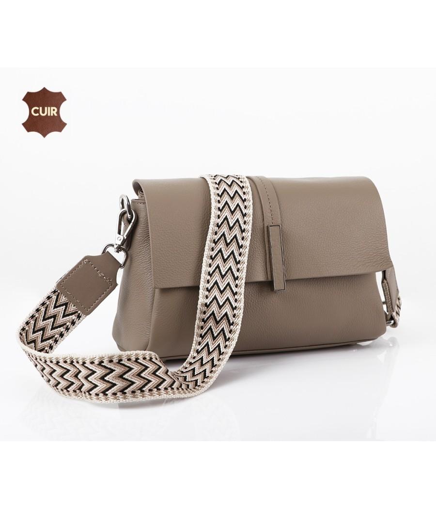 Sac à Bandoulière en Vrai Cuir: 91921