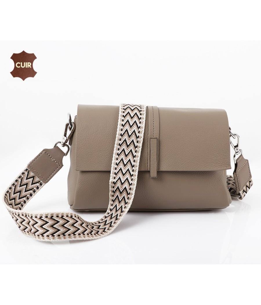 Sac à Bandoulière en Vrai Cuir: 91921