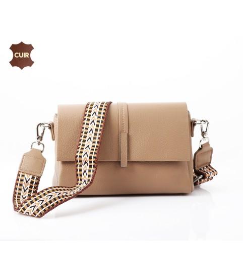 Sac à Bandoulière en Vrai Cuir: 91921