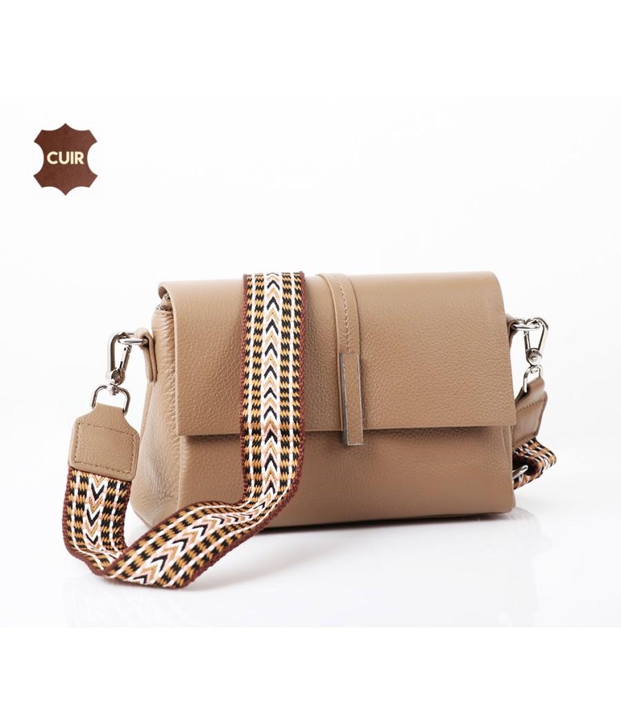 Sac à Bandoulière en Vrai Cuir: 91921