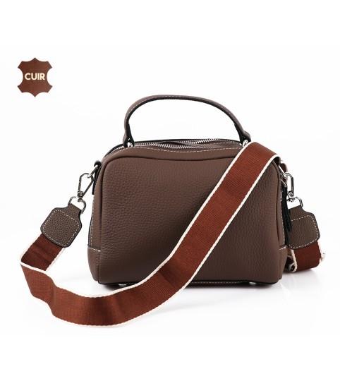 Sac à Bandoulière en Vrai Cuir: 99123